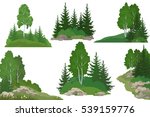 set landscapes  isolated on... | Shutterstock .eps vector #539159776