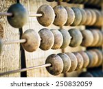 wooden abacus as a background
