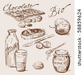 hand drawn chocolate | Shutterstock .eps vector #58859624