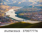 Clarkston, Washington, United States. Snake River and the Cityscape During Spring Time.
