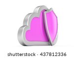 cloud and shield  cloud... | Shutterstock . vector #437812336