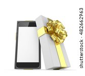 smartphone in gift box.... | Shutterstock . vector #482662963