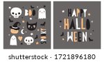 halloween hand drawn vector... | Shutterstock .eps vector #1721896180