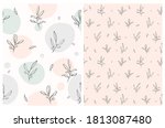 hand drawn floral seamless... | Shutterstock .eps vector #1813087480