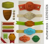 leather labels and ribbons... | Shutterstock .eps vector #132501026