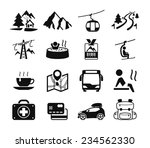 mountain hotel icons | Shutterstock .eps vector #234562330