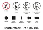 ski lift  elevator manuals ... | Shutterstock .eps vector #754182106