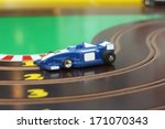 Racing Car On The Toy Race Track