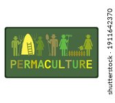 permaculture concept with... | Shutterstock .eps vector #1911642370