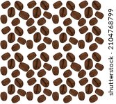 coffee beans seamless pattern... | Shutterstock . vector #2104768799