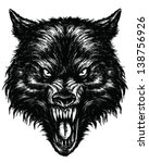 hand drawn wolf linework vector | Shutterstock .eps vector #138756926