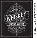 vintage whiskey style frame... | Shutterstock .eps vector #1777593989