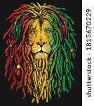 Pen And Inked Rastafarian Lion...