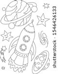shuttle coloring page. space... | Shutterstock .eps vector #1546426133