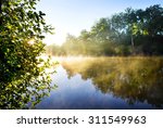 Fog On The Morning River In...