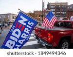 Small photo of PORTLAND, MAINE, USA - 07 NOVEMBER, 2020: Mainers celebrate Joe Biden's victory of the 2020 United States presidential election in downtown Portland Maine.