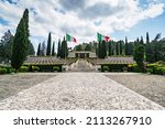Mignano MonteLungo, Italy. The military cemetery which contains the remains of 974 Italian soldiers who died during the fighting in the battles of Montelungo e Cassino during WWII