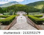 Mignano MonteLungo, Italy. The military cemetery which contains the remains of 974 Italian soldiers who died during the fighting in the battles of Montelungo e Cassino during WWII