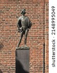 Small photo of UTRECHT, NETHERLANDS - MAY 25, 2013: Statue of Francois Villon, the French poet and vagabond of the Late Middle Ages. The statue by sculptor Marius van Beek was created in 1964.