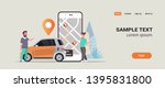 people using online ordering... | Shutterstock .eps vector #1395831800