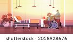 helper taking care of senior... | Shutterstock .eps vector #2058928676