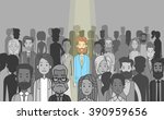 businessman leader stand out... | Shutterstock .eps vector #390959656