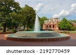 Small photo of GREENVILLE, NORTH CAROLINE, USA - JULY 1, 2022: East Carolina University (ECU), public research university in Greenville, North Carolina. Office of Undergraduate Admissions and fountain in summer