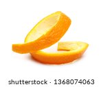 Orange peel isolated on white...