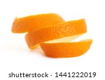 Orange peel isolated on white...