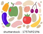 vegetarian banner  vegan food... | Shutterstock .eps vector #1757692196