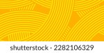 Pasta background, spaghetti abstract geometric pattern. Macaroni yellow poster. Wavy abstract pattern. Pasta vector illustration