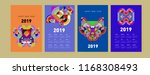 2019 calendar design template... | Shutterstock .eps vector #1168308493