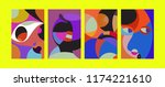 vector abstract colorful... | Shutterstock .eps vector #1174221610