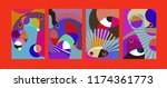 vector abstract colorful... | Shutterstock .eps vector #1174361773