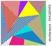abstract modern triangles... | Shutterstock .eps vector #544185493