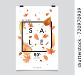 vector autumn sale poster... | Shutterstock .eps vector #720970939