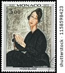 Small photo of Moroco, Moroco - December 15, 1970: Portrait of Dedie, by Amedeo Clemente Modigliani (1884-1920), an Italian-Jewish painter and sculptor who worked mainly in France. Stamp issued in 1970