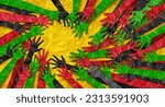 Small photo of Freedom Day Holiday and Juneteenth Liberty Day as June 19 as a celebration or June Teenth commemorating the end of slavery as a Social justice concept or Emancipation and equal rights awareness.