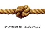 Rope knot isolated on a white...