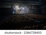 Small photo of Valmiera, Latvia - November 4, 2023 - Prime Orchestra charity concert in support of the Ukrainian war. Artists, singers, conductor and orchestra on stage