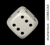 White Dice   Number Six Front...