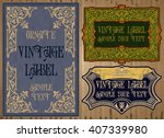 vector vintage items  label art ... | Shutterstock .eps vector #407339980