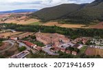 Small photo of Aerial photos of the Royal Monastery of San Millan de Yuso and that of San Millan de Suso, is located in the town of San Millan de la Cogolla, Autonomous Community of La Rioja.