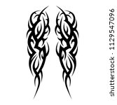tribal symmetric pattern... | Shutterstock .eps vector #1129547096