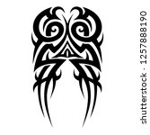 tribal pattern tattoo vector | Shutterstock .eps vector #1257888190