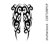 tribal sleeve tattoo pattern... | Shutterstock .eps vector #1287108919