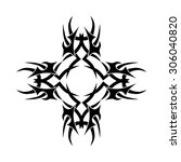 tribal tattoo vector design... | Shutterstock .eps vector #306040820