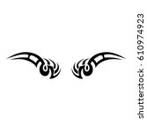 tattoo tribal lower back vector.... | Shutterstock .eps vector #610974923
