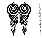 tattoo tribal vector design.... | Shutterstock .eps vector #669184813