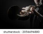 French horn player. hornist...